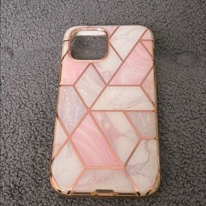 Pink and Gold Marble Phone Case